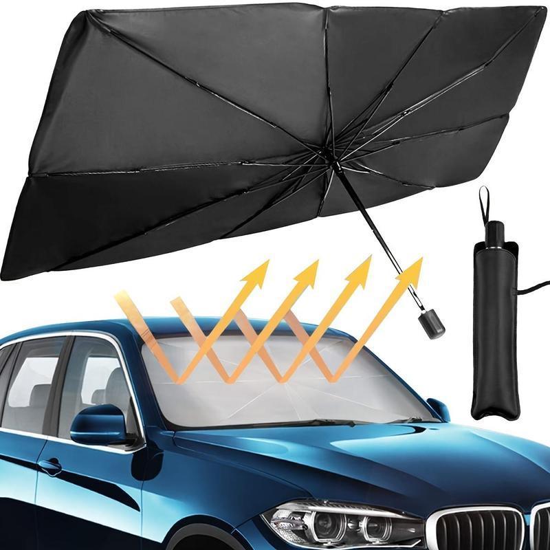 Portable car sunshade, windshield sunshade, foldable windshield sunshade, car exterior accessories, daily car  - image 3