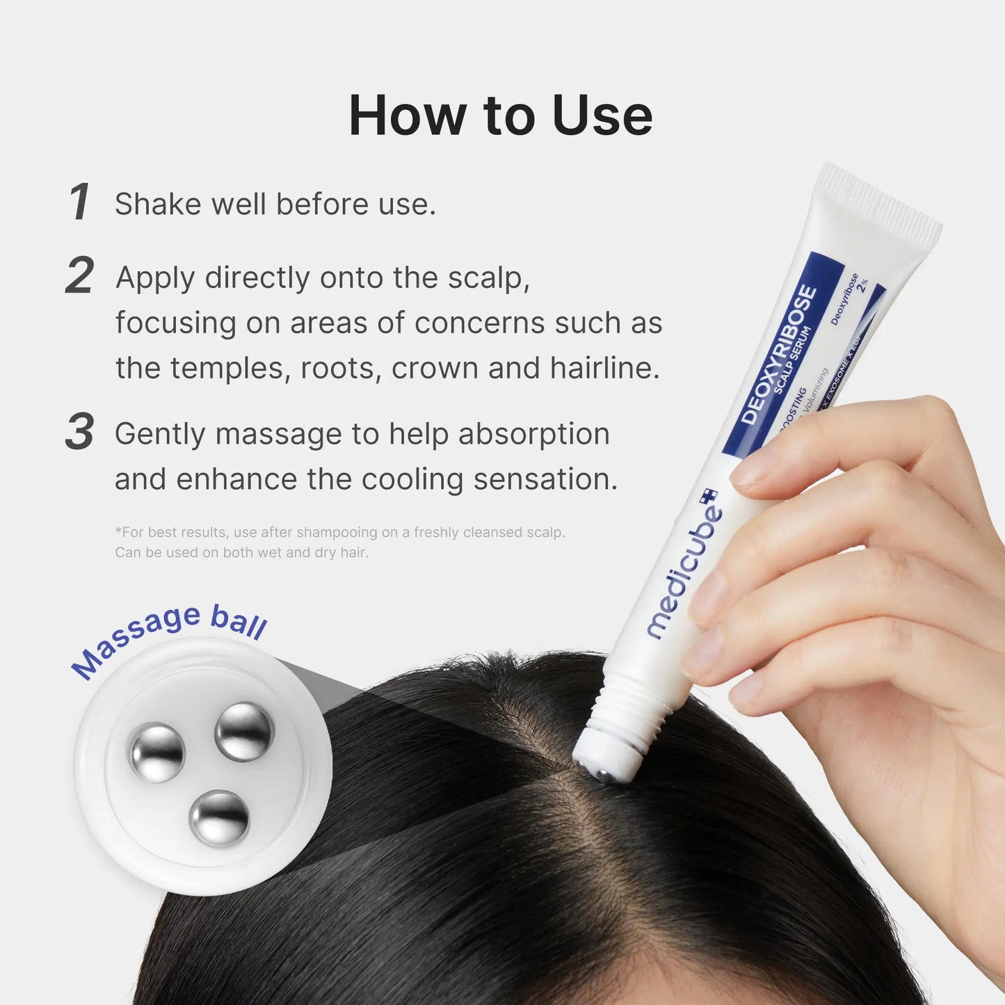 [NEW] [medicube] Deoxyribose Scalp Serum | For Fuller-Looking Hair & Scalp Strengthening Roll-On Serum | Deoxy - image 5