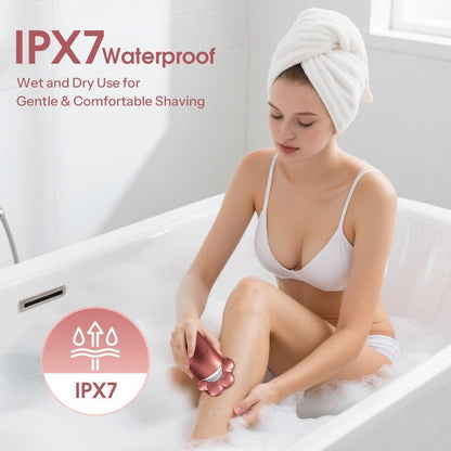 HiBig 7D Electric Legs & Body Shaver for Women - 5-in-1 Lady Grooming Kit for Bald Head, Legs & Armpits, Water - image 4