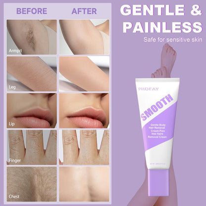 Bikini Pain-Free Hair Removal Cream for Sensitive Skin, Hypoallergenic Formula-Gentle & Fast-Acting Depilatory - image 3