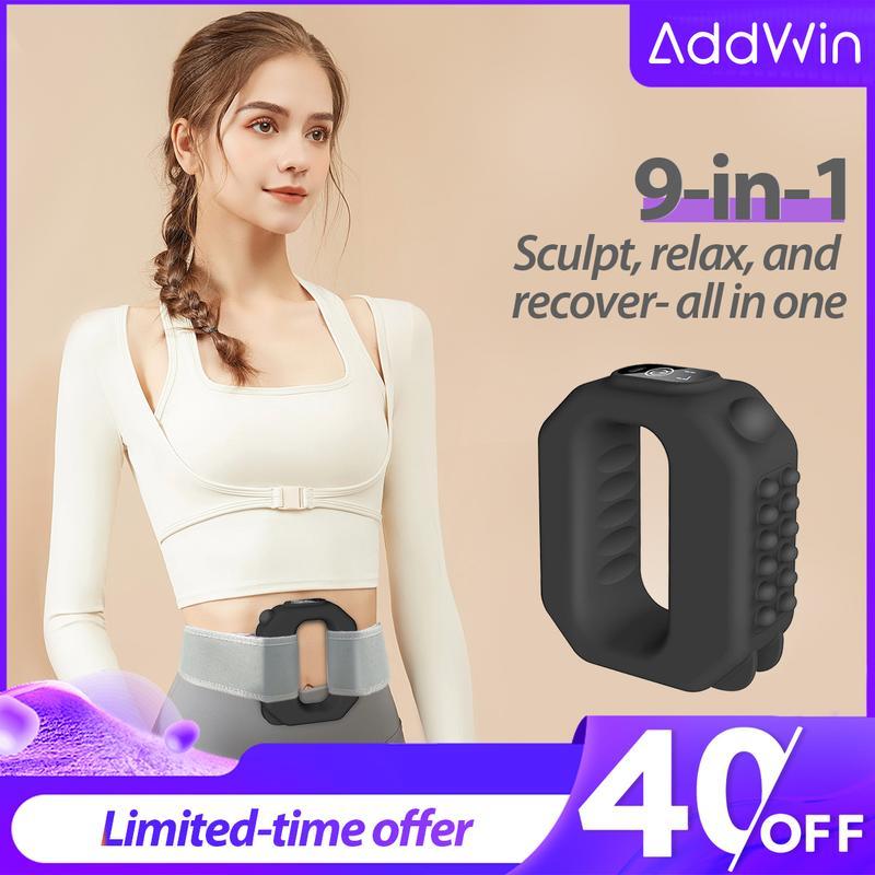 Fascia Ring Vibrating Slimming Belt & Fascia R10, Mini Vibrating Machine, Deep-Tissue Oscillation Fat Burner, Cordless Rechar