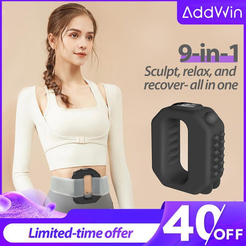 Fascia Ring Vibrating Slimming Belt & Fascia R10, Mini Vibrating Machine, Deep-Tissue Oscillation Fat Burner, Cordless Rechar