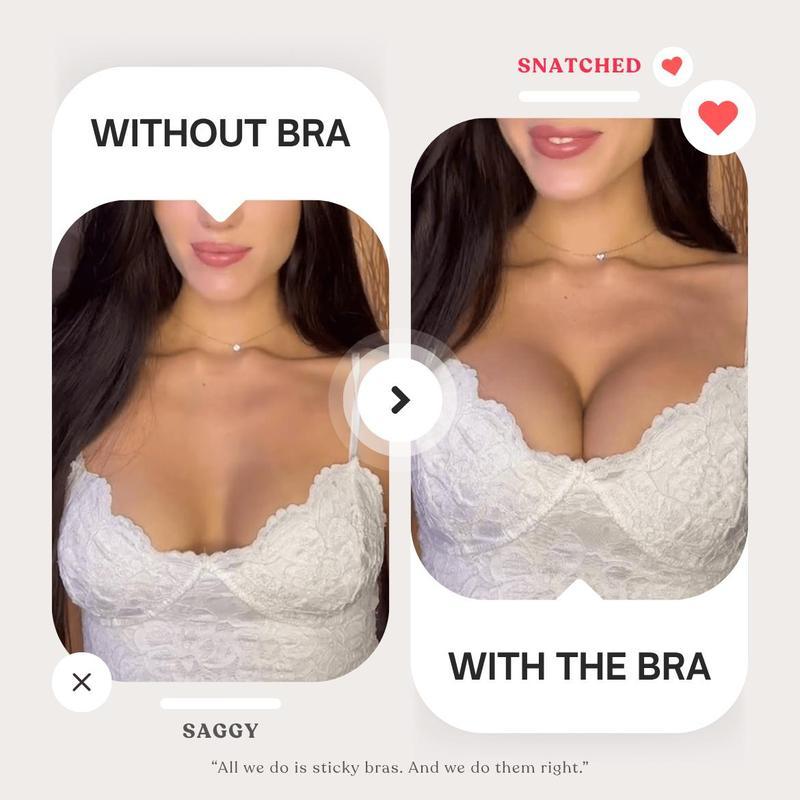【Limited! First 600 Orders Just $15.9】Puff Portable Push-up Sticky Bra – Waterproof & Sweat-proof, Reusable, W - image 3