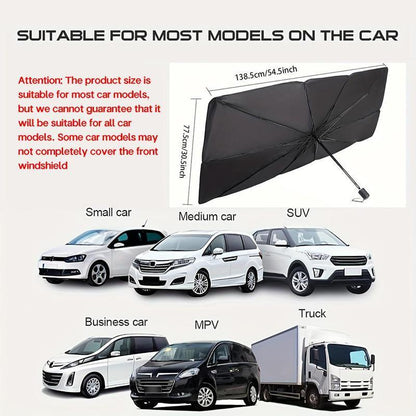 Portable car sunshade, windshield sunshade, foldable windshield sunshade, car exterior accessories, daily car  - image 2