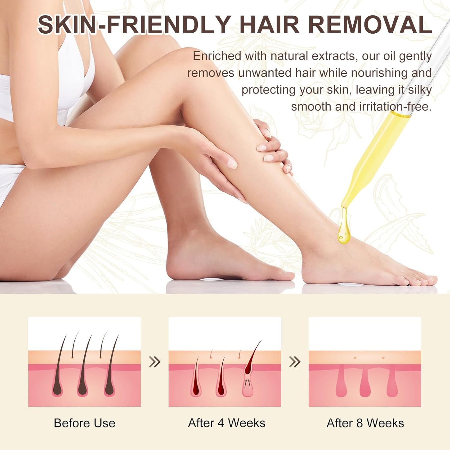 Cyperus Rotundus Hair Removal Oil for Smooth Skin