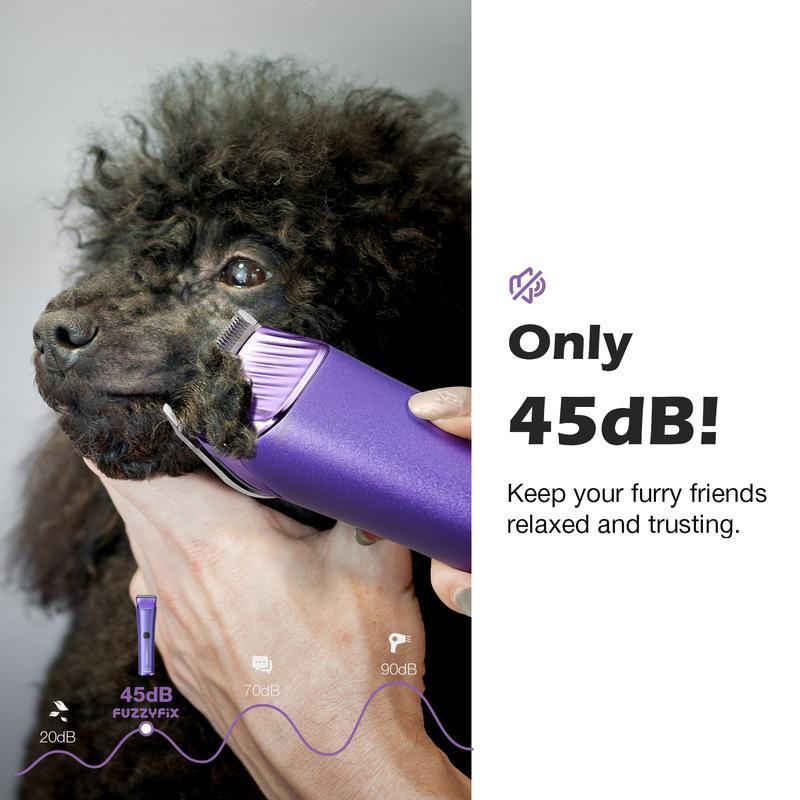 [Nova] Fuzzyfix Professional Dog Grooming Clipper with Replacement Blade, 5-in-1 Adjustable Blade Cordless Pet - image 4