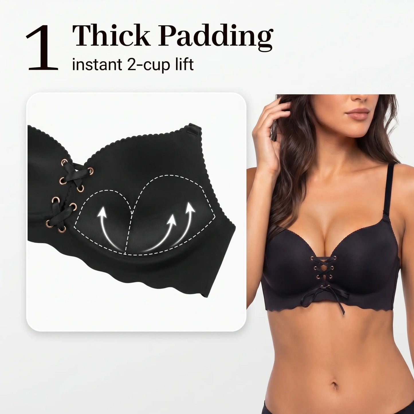 ✨Women's Seamless Breathable Push-Up Support Bra