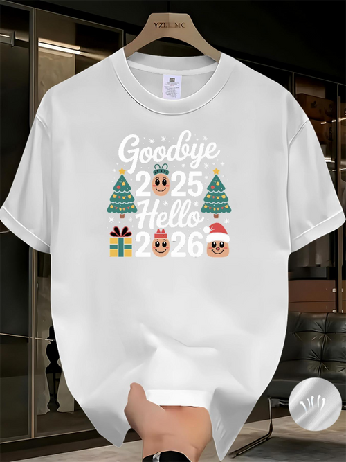 Men's Graphic T-Shirt Goodbye Twenty Twenty Five Hello Twenty Twenty Six Christmas Present