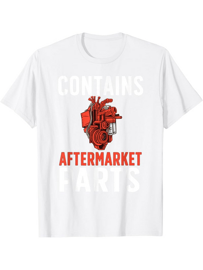 Men's Graphic T-Shirt Contains Aftermarket Parts Red Anatomical Heart Drawing T Shirt