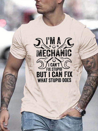 Men's Graphic T-Shirt Im A Mechanic Wrenches And Bold Statement Quote Design Mechanic