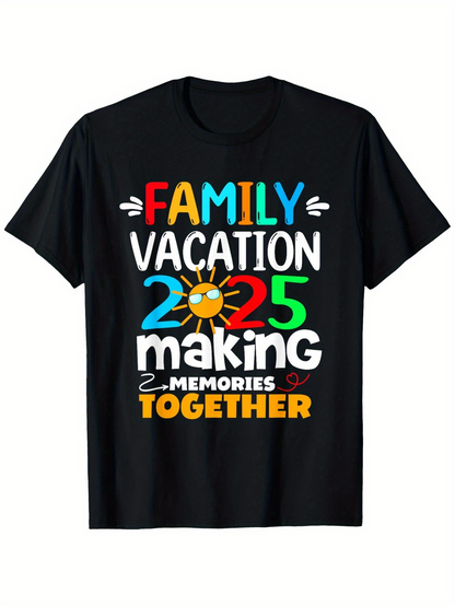 Men's Graphic T-Shirt Colorful Family Vacation Making Memories Together Sun T Shirt