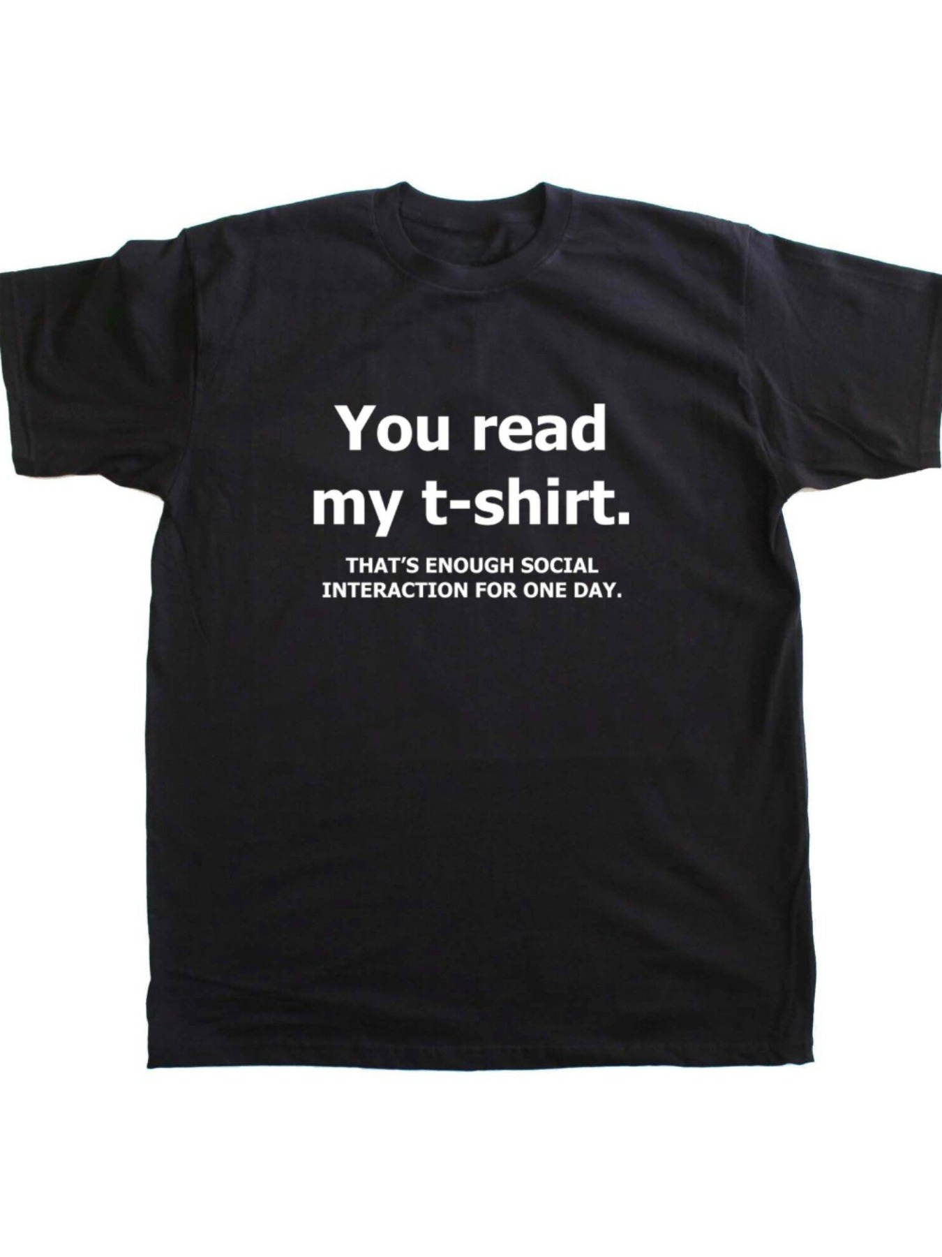 Men's Graphic T-Shirt You Read My Tshirt Social Interaction Day Statement Black Tshirt