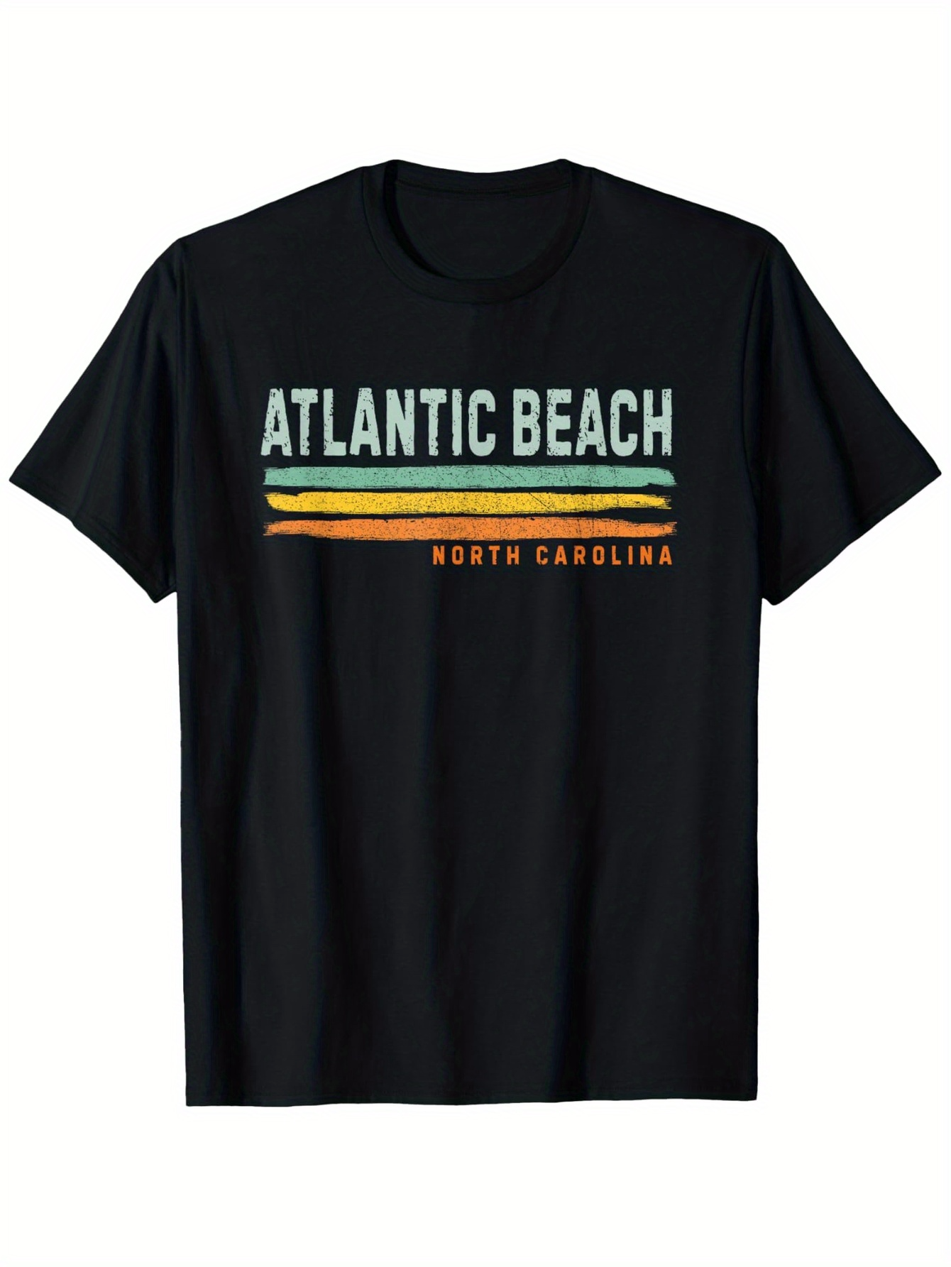 Men's Graphic T-Shirt Atlantic Beach North Carolina Retro Lines With Vintage Style Stripes T Shirt
