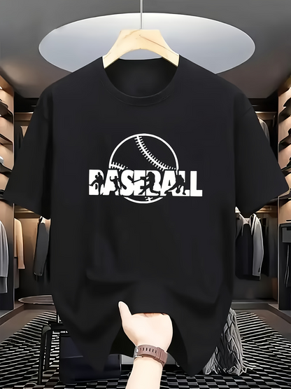 Men's Graphic T-Shirt Modern Sports Pattern With Outlined Graphic Base Ball