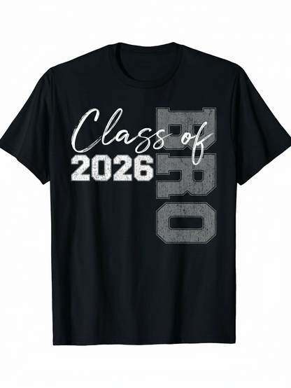 Men's Graphic T-Shirt Class Of 2026 Bold Graduation Year Design Typography Tee