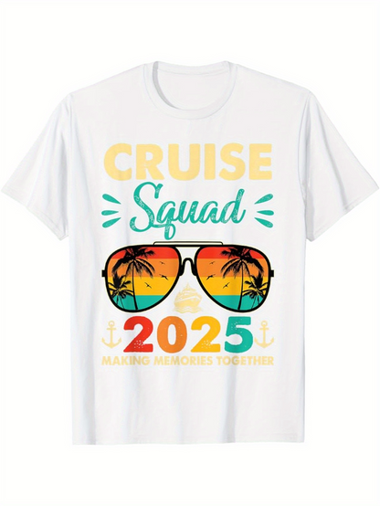 Men's Graphic T-Shirt Cruise Squad Tropical Sunglasses With Palm Trees And Colorful 2025