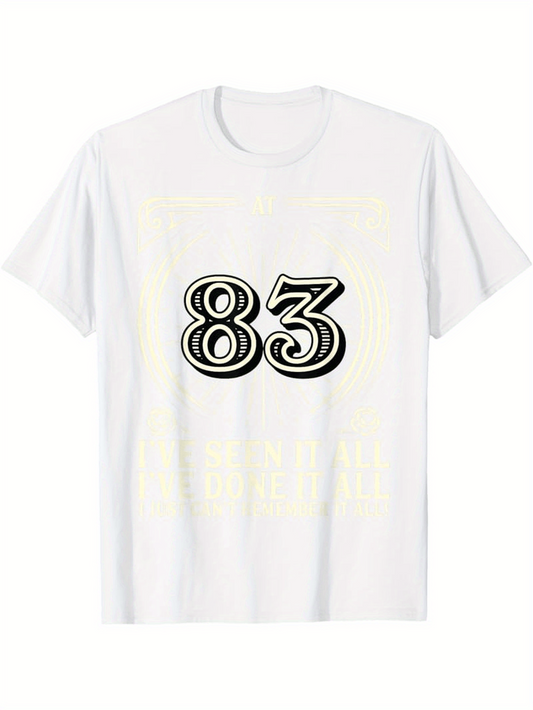 Men's Graphic T-Shirt Bold Graphic Number Eighty Three On Crisp Classic Tee