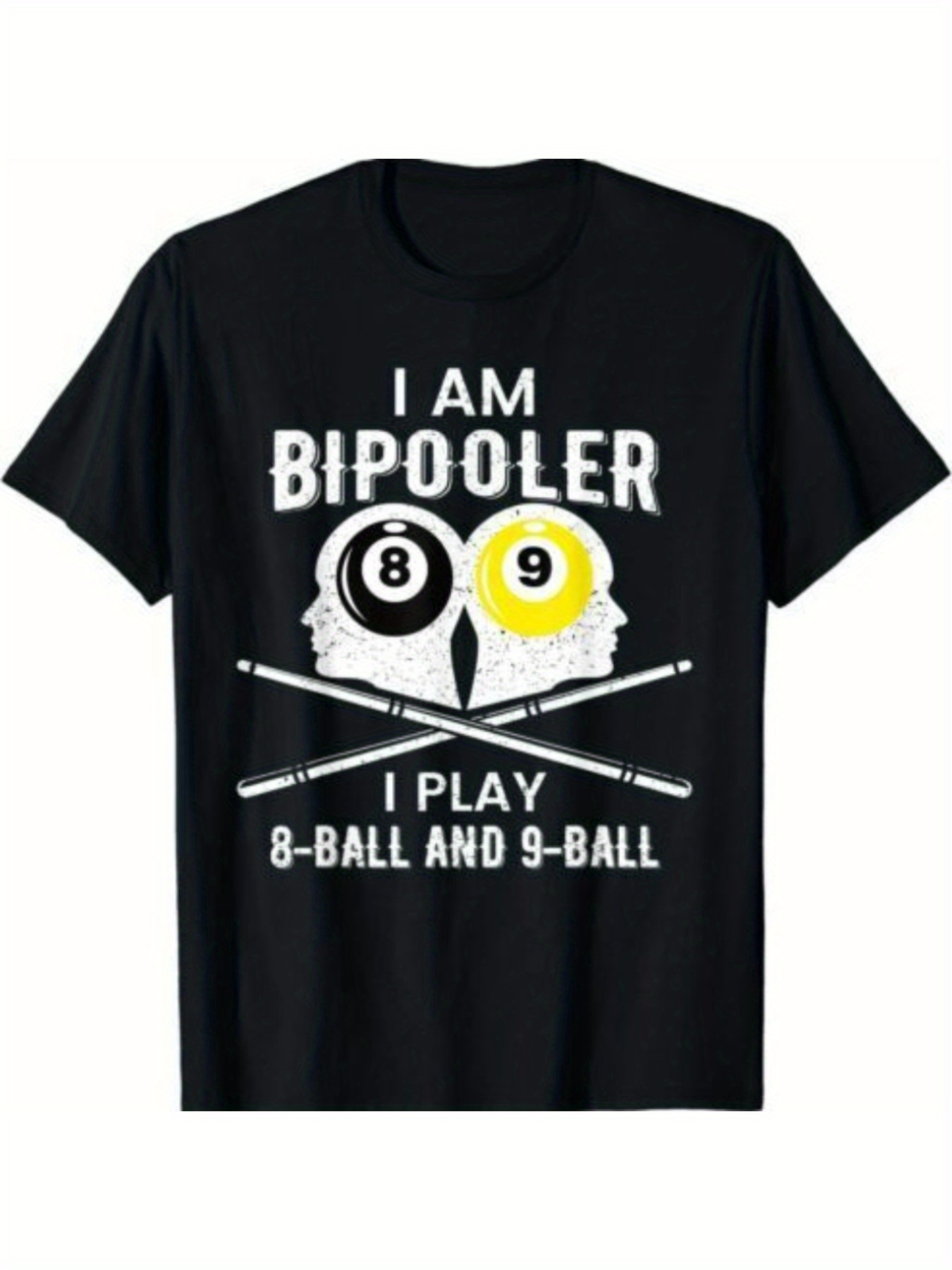 Men's Graphic T-Shirt I Am Bipooler Billiard Cues And Pool Balls Tee