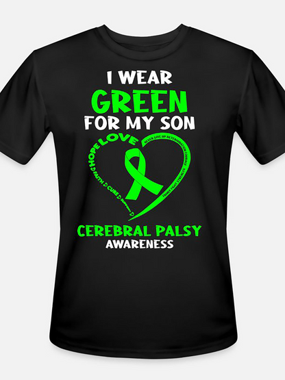 Men's Graphic T-Shirt I Wear Green For My Son Hope Love Awareness Ribbon Shirt