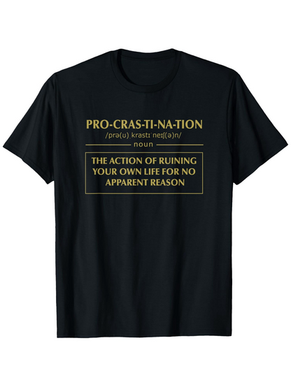 Men's Graphic T-Shirt Definition Statement With Neutral Typography On Simple Classic T Shirt
