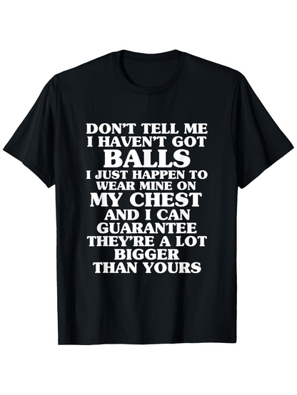Men's Graphic T-Shirt Bold White Slogan Letters Spread Across The Center Chest T Shirt