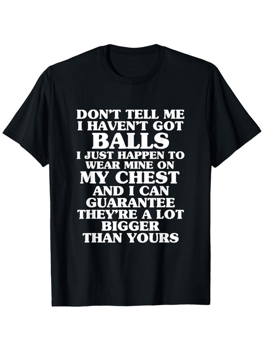 Men's Graphic T-Shirt Bold White Slogan Letters Spread Across The Center Chest T Shirt