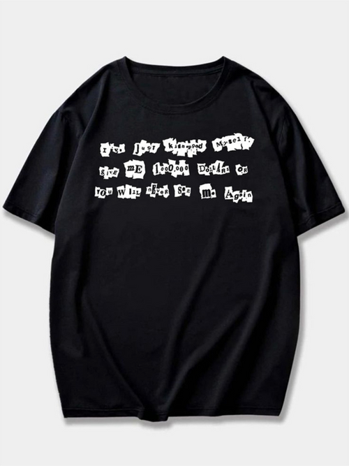 Men's Graphic T-Shirt Graffiti Lettering With Playful Comic Style Text Across Shirt