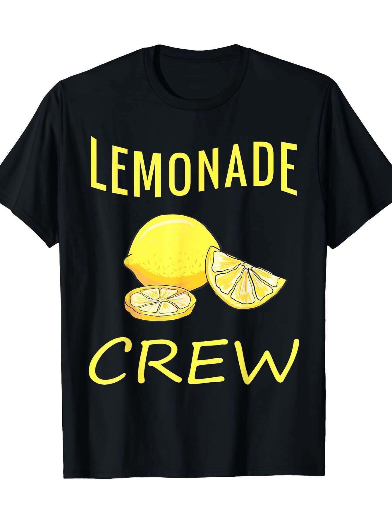 Men's Graphic T-Shirt Lemonade Crew Juicy Yellow Lemons With Bright Freshly Sliced Fruit