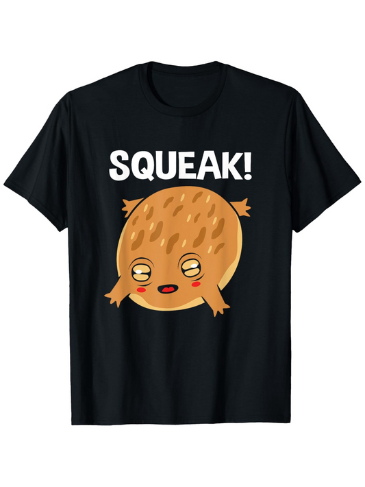 Men's Graphic T-Shirt Squeak Sleepy Cartoon Cookie With Blushing Cheeks Among Playful Expressions Cookie