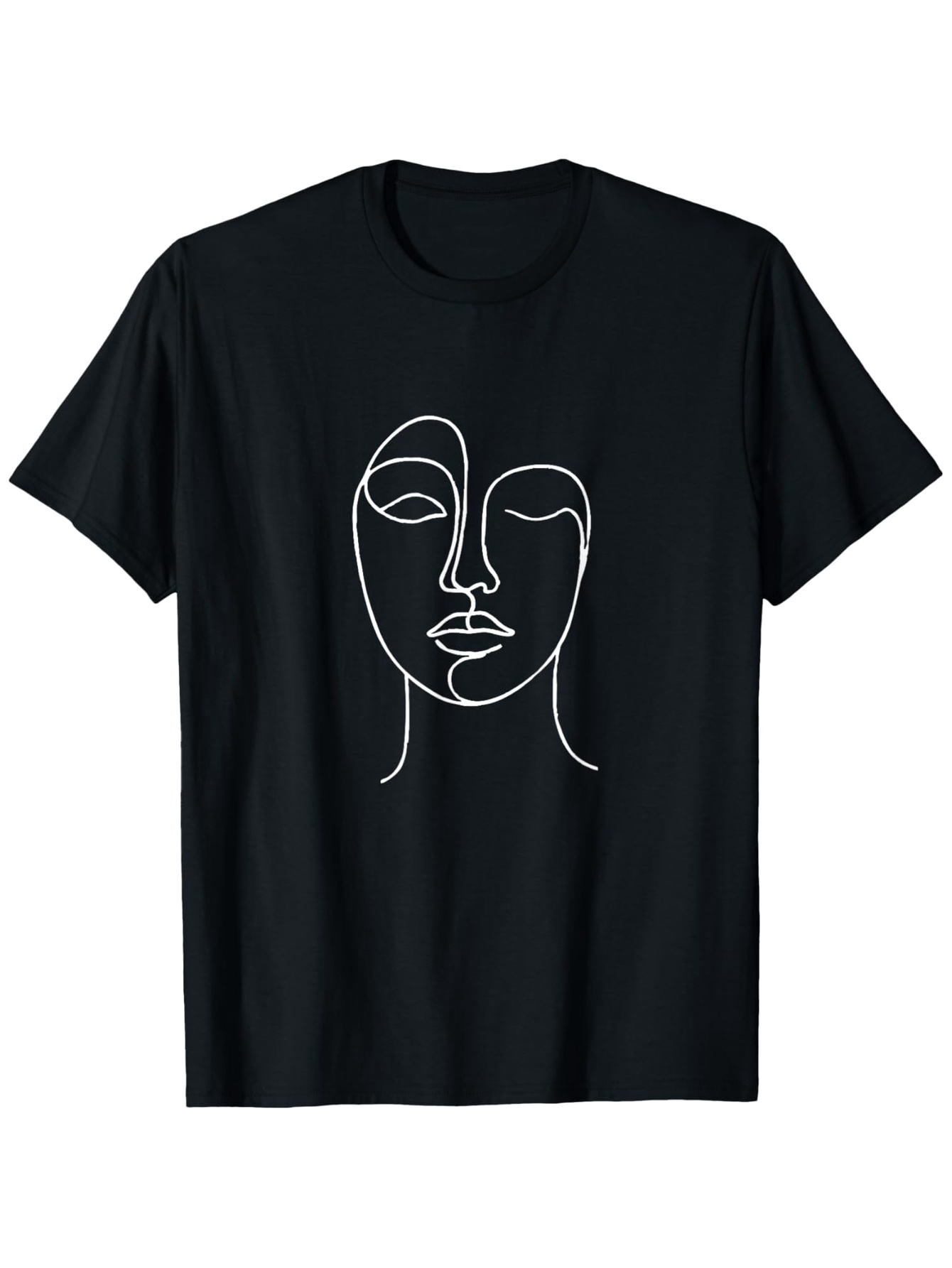 Men's Graphic T-Shirt Minimalist Single Continuous Line Drawing Of Human Face