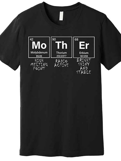 Men's Graphic T-Shirt Mother Elements Periodic Table Inspired Chemistry Design