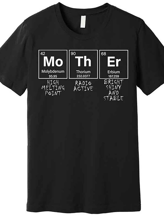 Men's Graphic T-Shirt Mother Elements Periodic Table Inspired Chemistry Design