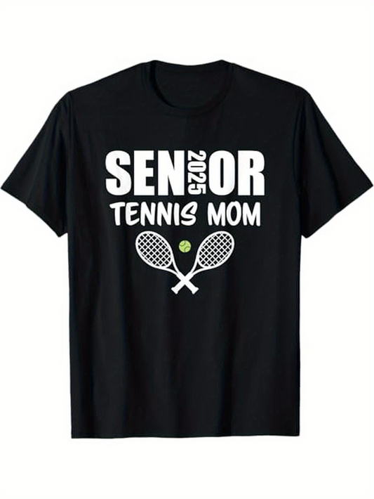 Men's Graphic T-Shirt Senior 2023 Tennis Mom Featuring Two Rackets And Tennis Ball