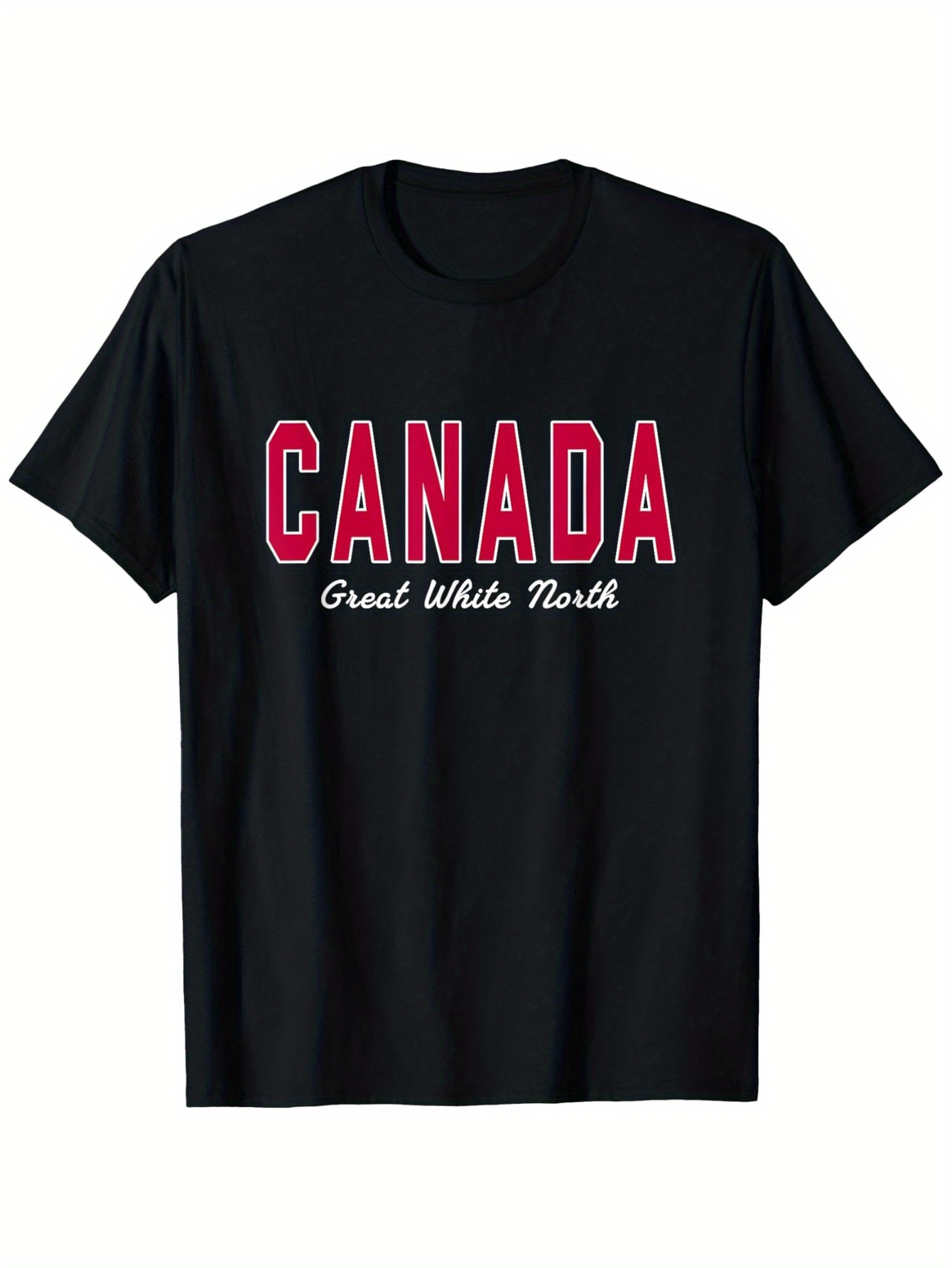 Men's Graphic T-Shirt Canada Classic Bold Letters With Slogan In Contrasting Font T Shirt