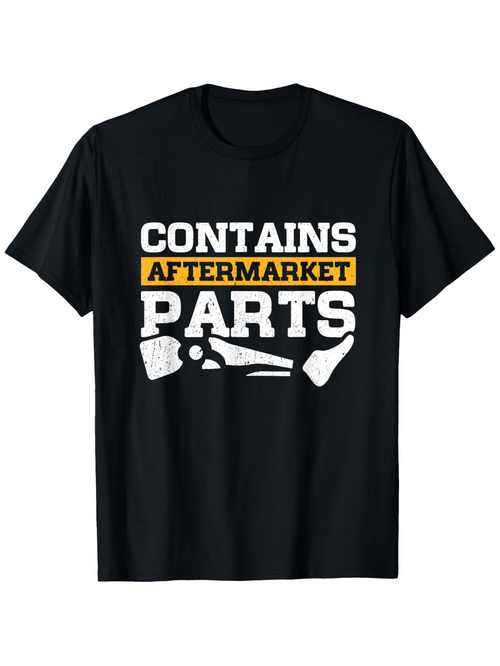 Men's Graphic T-Shirt Contains Aftermarket Parts Fun Mechanic Car Design Parts