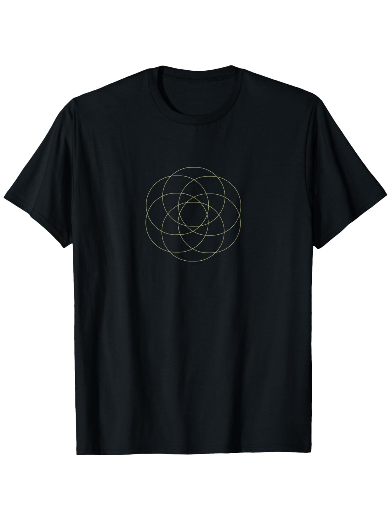 Men's Graphic T-Shirt Interlocking Circular Lines Creating A Minimalist Geometric Abstract Pattern