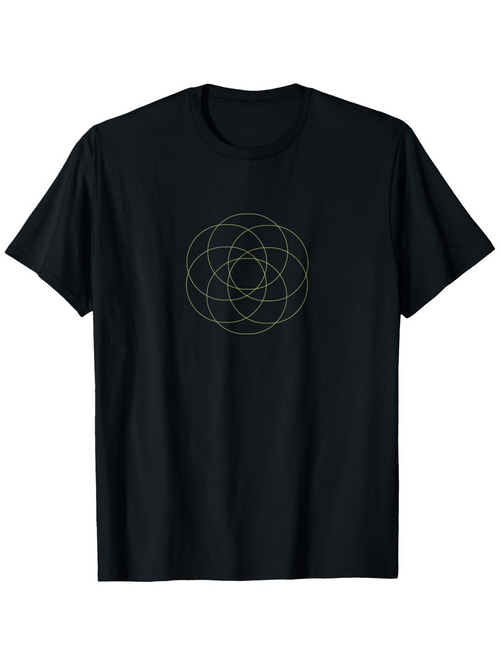 Men's Graphic T-Shirt Interlocking Circular Lines Creating A Minimalist Geometric Abstract Pattern