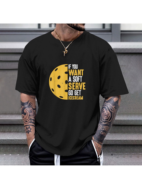 Men's Graphic T-Shirt Yellow Cookie And Playful Text With Chunky Letters Cookie