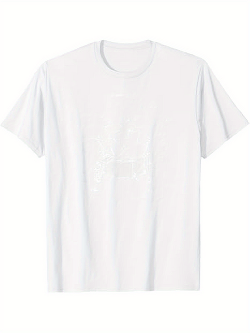Men's Graphic T-Shirt Mens Vintage Apollo Moon Lander Space Race Graphic T-Shirt - White Retro for SATURN V Rocket Tee Heavyweight 100% Cotton Crewneck Shirt for NASA Fans Astronomy Enthusiasts & Casual Casual Atti