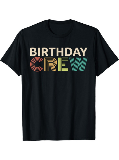 Men's Graphic T-Shirt Birthday Crew Bold Retro Colorful Typography Graphic Lettering T Shirt
