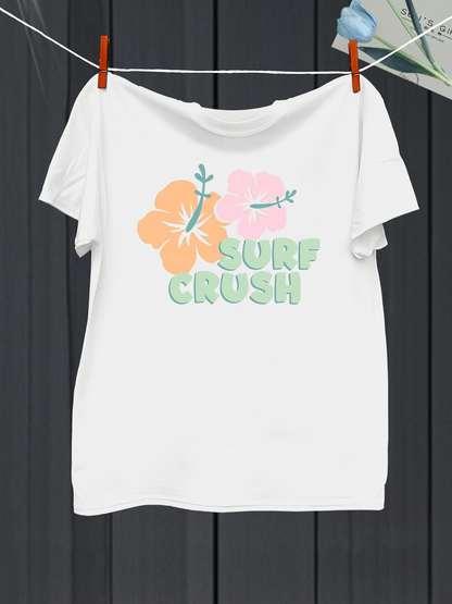 Men's Graphic T-Shirt Surf Crush Colorful Hibiscus Flowers Under Summer Sunshine