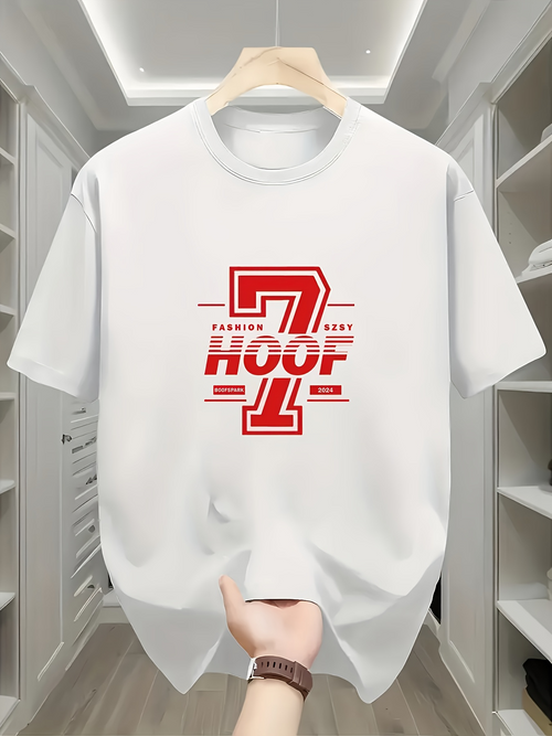 Men's Graphic T-Shirt Fashion Game Number Seven With Bold Athletic Hoof Print