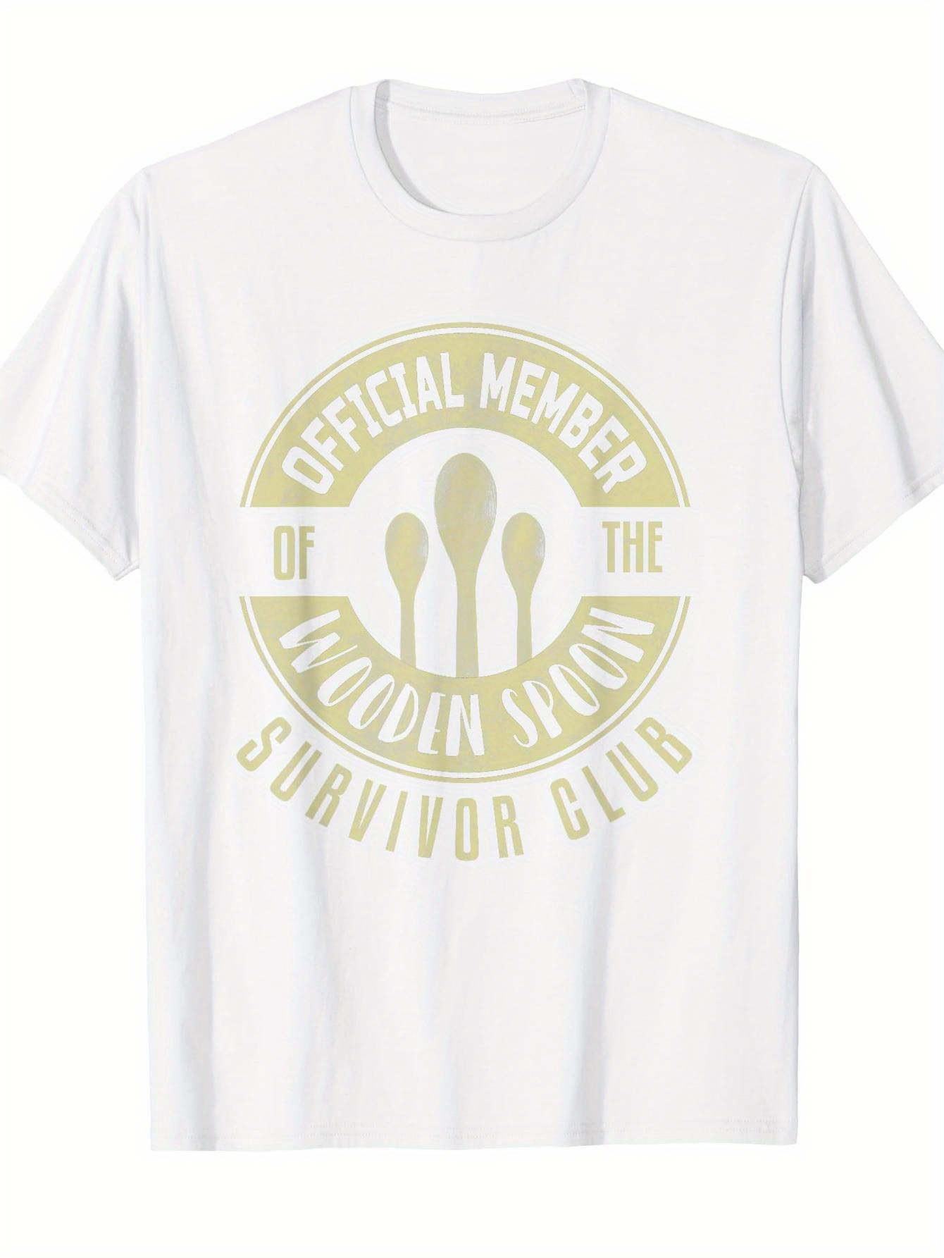 Men's Graphic T-Shirt Official Member Survivor Club With Wooden Spoon Cooking Utensil Design