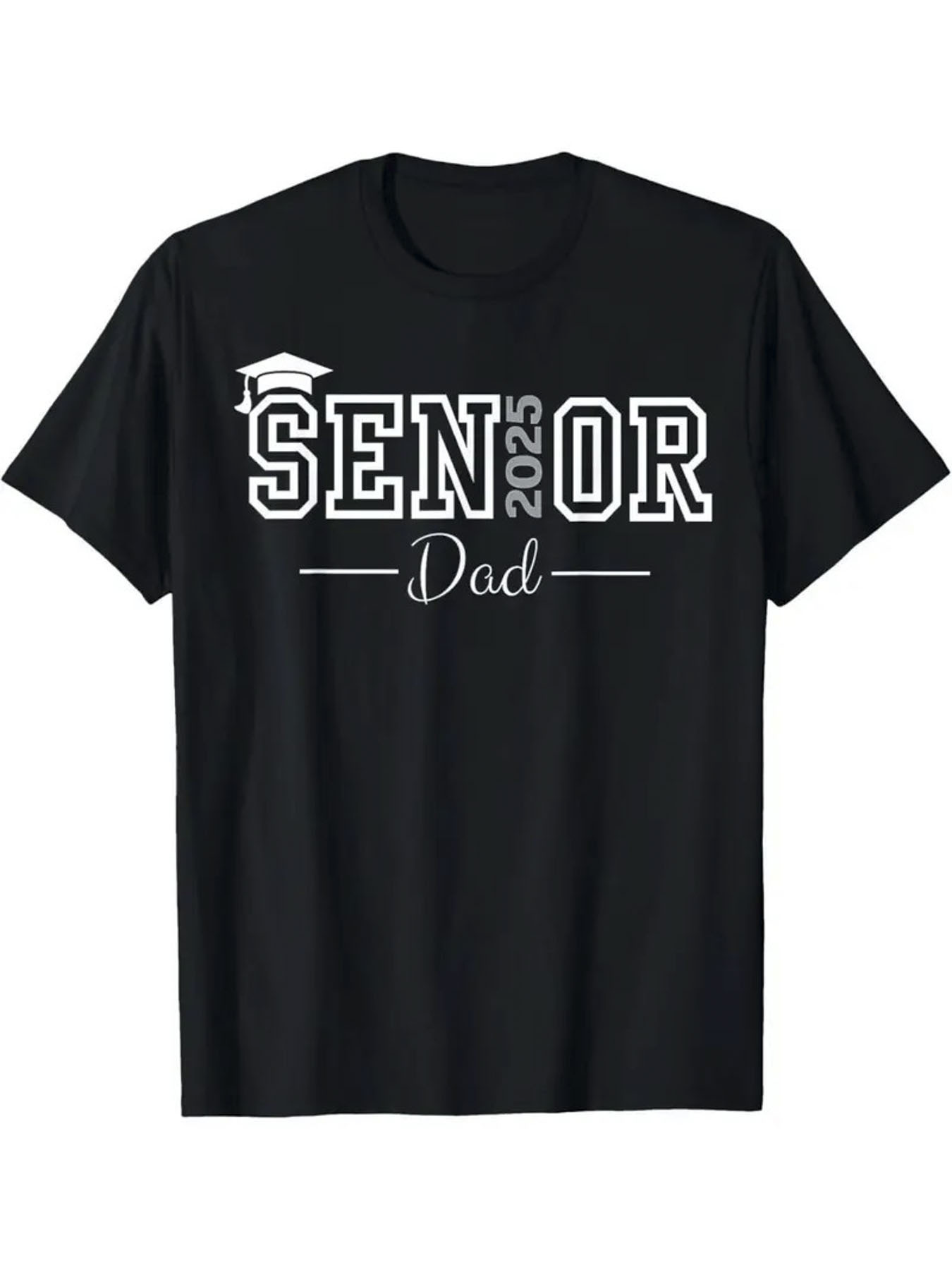 Men's Graphic T-Shirt Senior 2025 Dad Graduation Theme With Classic Lettering T Shirt
