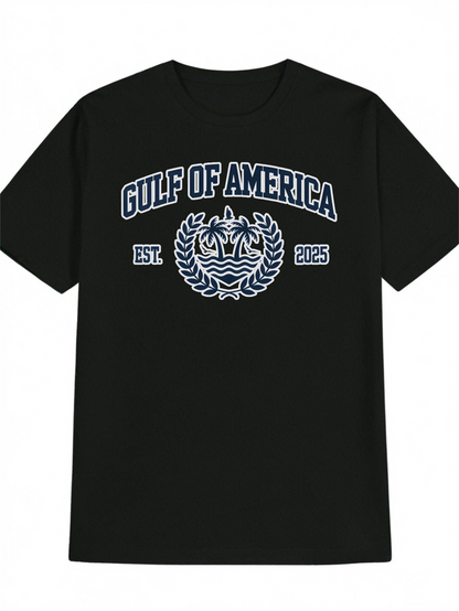 Men's Graphic T-Shirt Gulf Of America With Laurel Wreath Emblem And Est 2023 Text