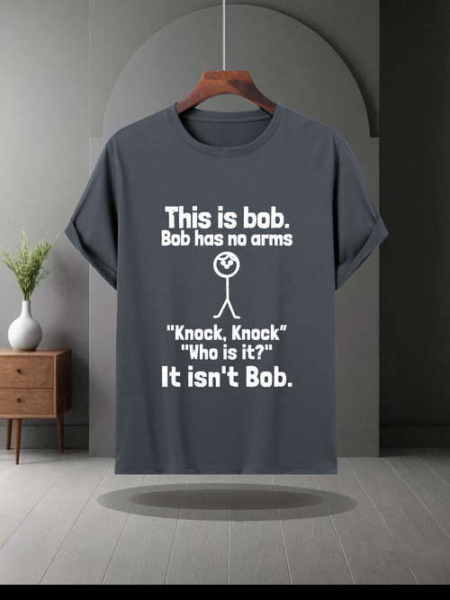 Men's Graphic T-Shirt This Is Bob Stick Figure Joke With Simple Minimalist Humor Drawing