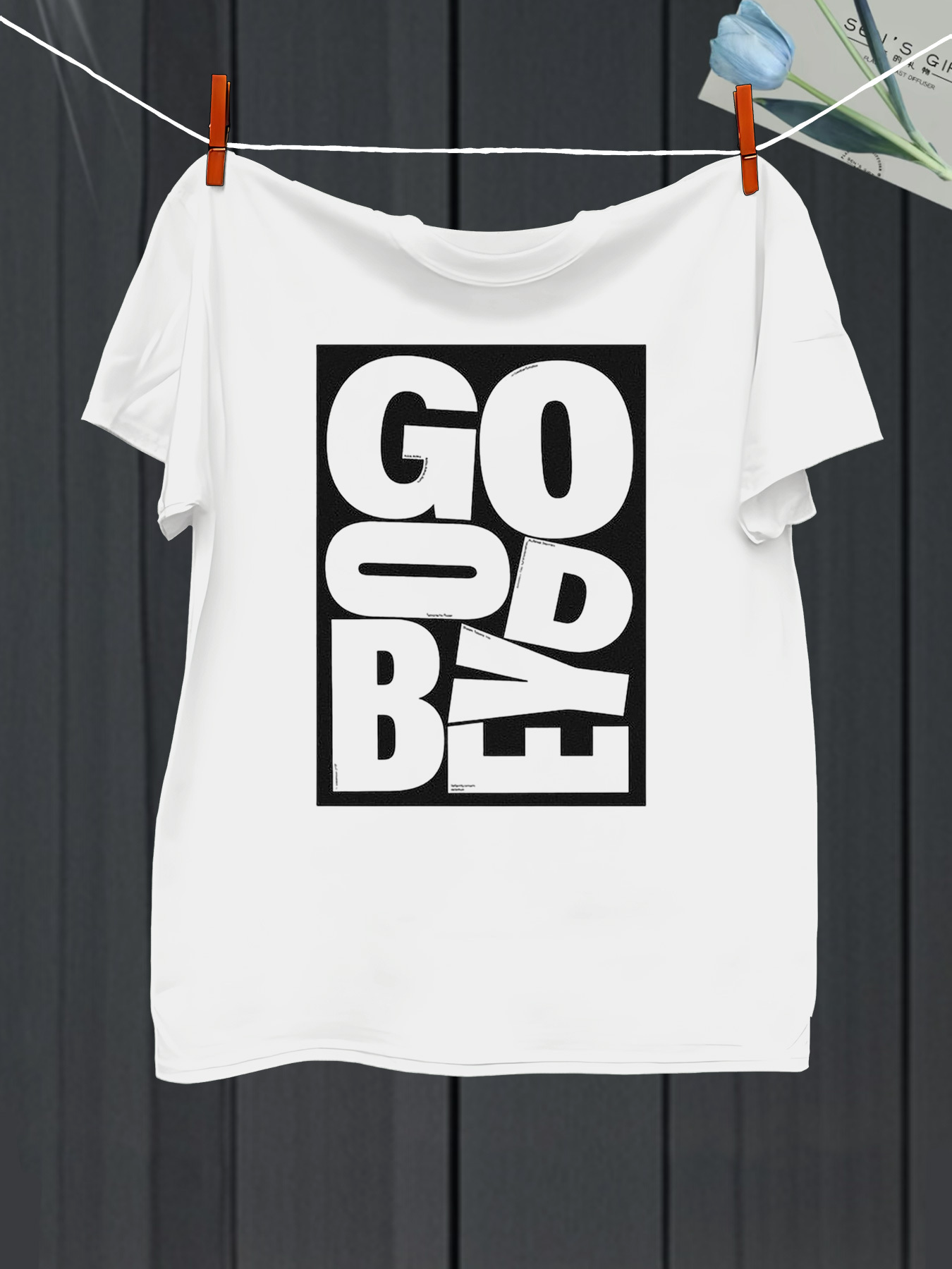 Men's Graphic T-Shirt Go Bye Bold Block Letters On Graphic Text