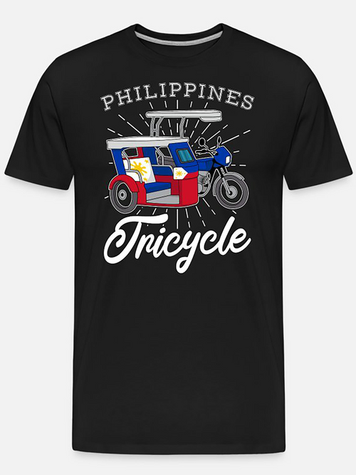 Men's Graphic T-Shirt Philippines Tricycle With Colorful Urban Graphic Under City Lights