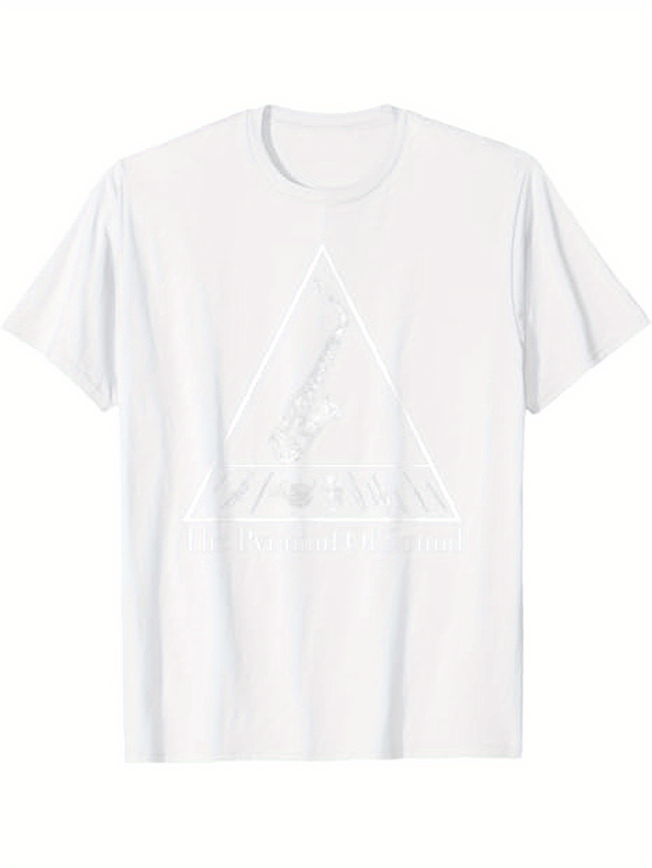 Men's Graphic T-Shirt Geometric Outline With Abstract Lines Inside Triangle Shape