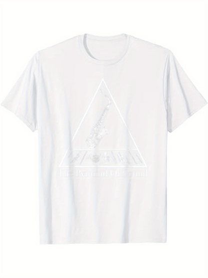 Men's Graphic T-Shirt Geometric Outline With Abstract Lines Inside Triangle Shape
